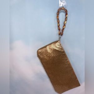 Gold chainmail clutch
